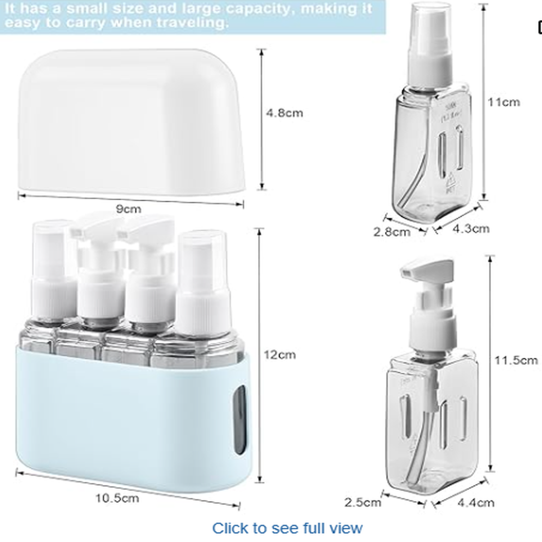 4 in 1 Leak Proof Travel Bottles (Multicolor)