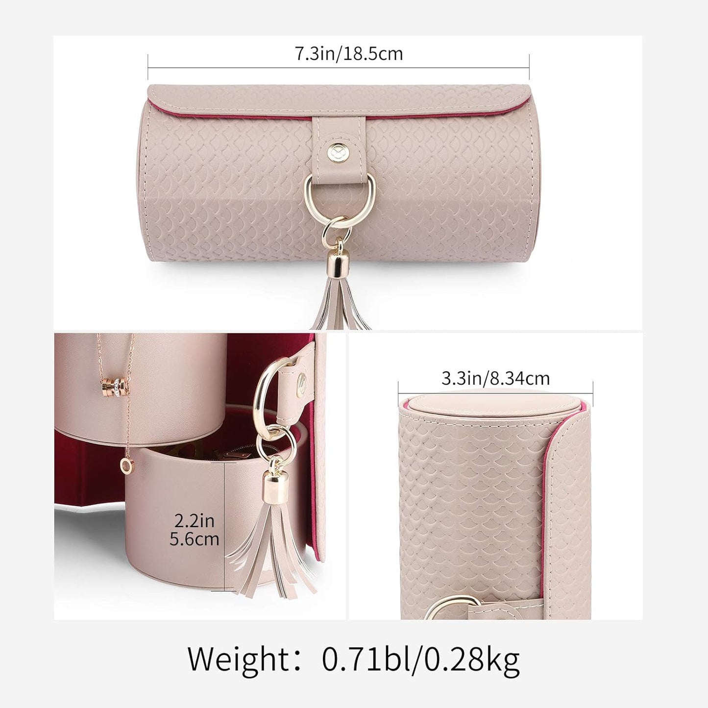 3 Layers Round Jewelry Box