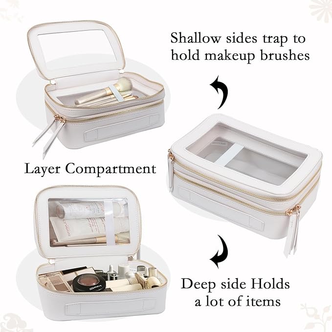 Double Layer Makeup Organizer Travel Bag