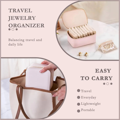 Travel Jewellery Organizer with Zipper Pouches