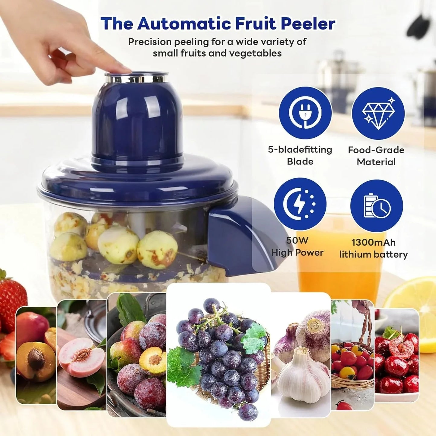 Portable Electric Fruit & Vegetable Peeler